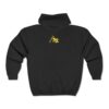 Back view of Slash-32 F0r H0sts 0nly™ black full-zip hoodie with “/32” printed on the middle upper back.
