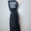 Image of the black FH0 – Knøwn H0st’s Binary Hoodie by Slash-32, side view showing the custom binary signature printed along the hood.