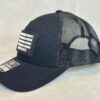 Image of Slash-32 Trucker Style Snapback hat - Black "We Will Resist" cap, side view showing both the front binary patch with “We Will Resist” and the /32 microchip patch on the side.