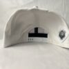 Back view image of Slash-32 9/50 Snapback hat, White with white diamond-shaped patch embroidered with the /32 microchip logo.