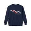 Image of Slash-32 F0r H0sts 0nly midweight softstyle fleece crewneck sweatshirt with bold stacked slogan, unisex techwear apparel.