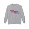Image of Slash-32 F0r H0sts 0nly midweight softstyle fleece crewneck sweatshirt with bold stacked slogan, unisex techwear apparel.