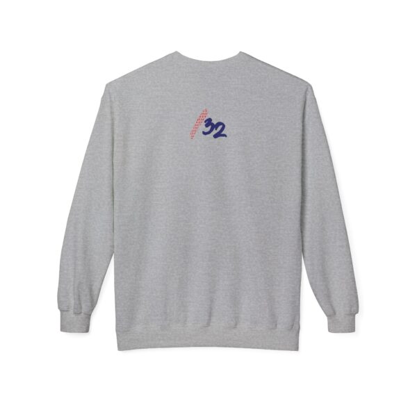 Image of Slash-32 F0r H0sts 0nly midweight softstyle fleece crewneck sweatshirt with bold stacked slogan, unisex techwear apparel.