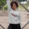 Image of Slash-32 F0r H0sts 0nly midweight softstyle fleece crewneck sweatshirt with bold stacked slogan, unisex techwear apparel.