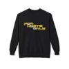 Image of Slash-32 F0r H0sts 0nly midweight softstyle fleece crewneck sweatshirt with bold stacked slogan, unisex techwear apparel.
