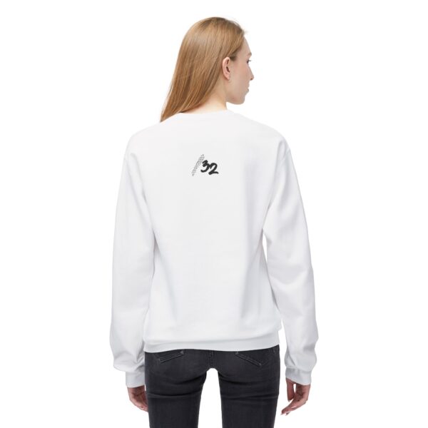 Image of Slash-32 F0r H0sts 0nly midweight softstyle fleece crewneck sweatshirt with bold stacked slogan, unisex techwear apparel.
