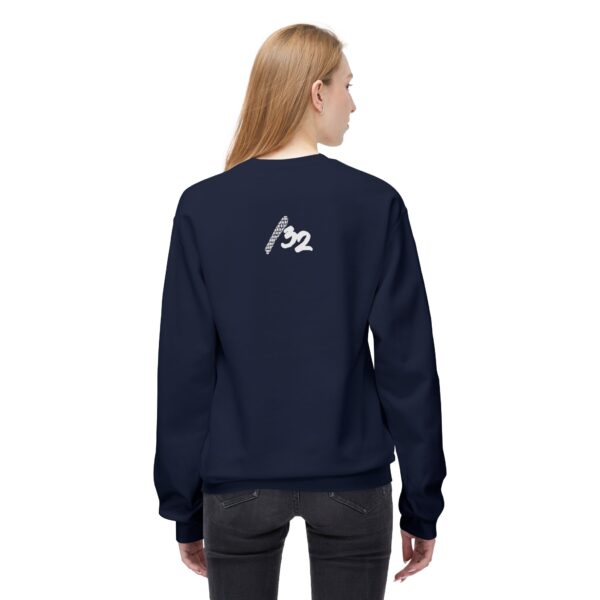 Image of Slash-32 F0r H0sts 0nly midweight softstyle fleece crewneck sweatshirt with bold stacked slogan, unisex techwear apparel.