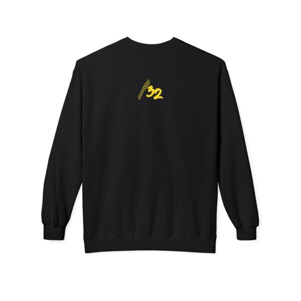 Image of Slash-32 F0r H0sts 0nly midweight softstyle fleece crewneck sweatshirt with bold stacked slogan, unisex techwear apparel.