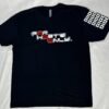 Image of FH0 – Kn0wn H0st’s Binary Tee by Slash-32 in Black, front view with “For Hosts Only” text on chest and custom binary matrix on left sleeve.