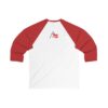 Back view of the white/red Dev’ed Up Baseball Tee, featuring the “/32” logo on the upper back. For those who run quiet, run deep.
