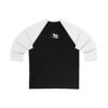 Back view of the black/white Dev’ed Up Baseball Tee with the “/32” logo on the upper back. Sleek and signal-free.
