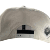 Back view image of Slash-32 9/50 Snapback hat, White with white diamond-shaped patch embroidered with the /32 microchip logo.