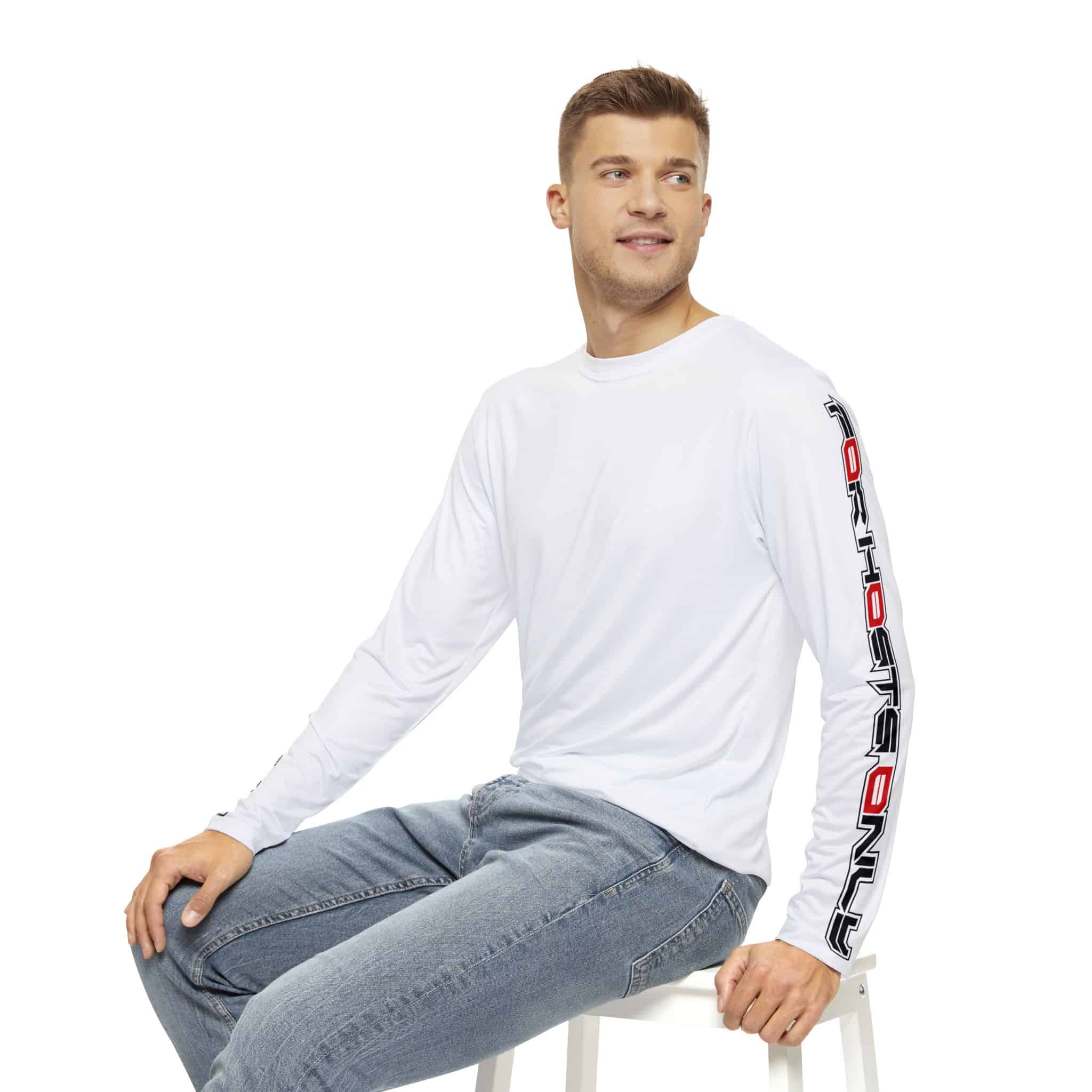 F0r H0sts 0nly Men's Long Sleeve - White - Slash-32